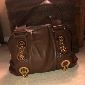 Michael Kors Chocolate Chain Link Satchel